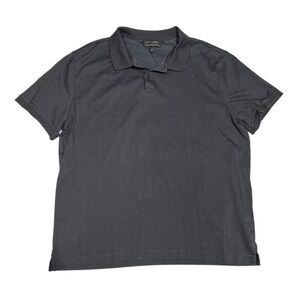 Banana Republic Charcoal Herringbone Polo Shirt Short Sleeves